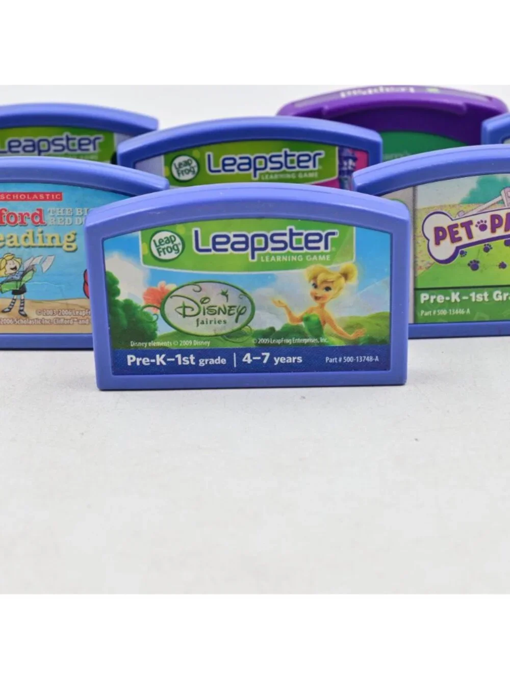 LeapFrog Leapster Learning Game Cartridge Lot of 8 Disney Fairies Nemo Dora